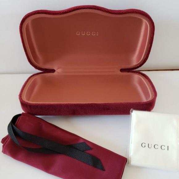 NEW Gucci Glasses GG0553OA with Red Hard Velvet Clamshell Case & Cloth - Picture 2 of 7